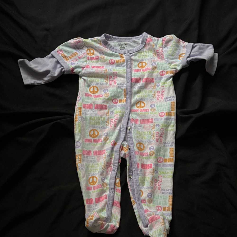 Calvin Klein Multicolor Peace Sign Kids Footie